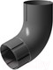 Миниатюра изображения товара Колено трубы водосточной Docke Stal Premium 72 градуса D90 PVPB-1086 (графит 7024)