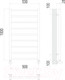 Миниатюра изображения товара Полотенцесушитель водяной Terminus Контур П9 500x1000 (RAL 9003)