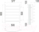Миниатюра изображения товара Полотенцесушитель водяной Terminus Виктория П6 500x600 (боковое подключение 500, RAL 9003)