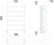 Миниатюра изображения товара Полотенцесушитель водяной Terminus Стандарт П6 500x600 (боковое подключение 500, RAL 9003)