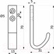Миниатюра изображения товара Крючок для одежды AKS Flex (алюминий)