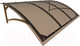 Миниатюра изображения товара Козырек ИМпласт Скат Полимер 1600х950 Тонированный (с сотовым поликарбонатом 4мм)