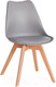 Миниатюра изображения товара Стул Tetchair Tulip дерево/пластик/экокожа (серый)