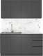 Миниатюра изображения товара Кухонный гарнитур Артём-Мебель Мэри СН-114 ДСП 1.6м (серый графит)