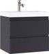 Миниатюра изображения товара Тумба под умывальник Домино Classica 60 Graffo подвесная В2 / DGr2111T (графит матовый)