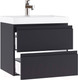 Миниатюра изображения товара Тумба под умывальник Домино Classica 60 Graffo подвесная В2 / DGr2111T (графит матовый)
