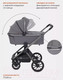 Миниатюра изображения товара Детская универсальная коляска Rant Falcon 3 в 1 / RA098 (Grey)