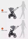 Миниатюра изображения товара Детская универсальная коляска Rant Falcon 3 в 1 / RA098 (Grey)