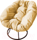 Миниатюра изображения товара Кресло садовое M-Group Пончик / 12310201 без ротанга (коричневый/бежевая подушка)
