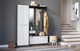 Миниатюра изображения товара Секция в прихожую Империал Интер (антрацит/белый)