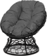 Миниатюра изображения товара Кресло садовое M-Group Пончик / 12320409 (черный ротанг/серая подушка)