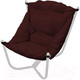 Миниатюра изображения товара Кресло садовое M-Group Чил / 12360102 (белый/бордовая подушка)