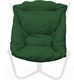 Миниатюра изображения товара Кресло садовое M-Group Чил / 12360104 (белый/зеленая подушка)