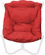 Миниатюра изображения товара Кресло садовое M-Group Чил / 12360106 (белый/красная подушка)
