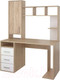 Миниатюра изображения товара Компьютерный стол Stolline Мика с надстройкой / СТЛ.165.16 (дуб сонома/белый)