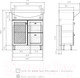 Миниатюра изображения товара Тумба под умывальник Volna Milena 70.1D.2Y Балтика