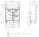 Миниатюра изображения товара Тумба с умывальником Volna Joli 70.1D.2Y Балтика 70 (напольная)