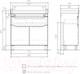 Миниатюра изображения товара Тумба с умывальником Volna Lake 80.2D.1Y Lake 80 (напольная)