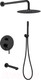 Миниатюра изображения товара Душевая система со смесителем Abber Emotion AF8817B (черный матовый)