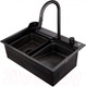 Миниатюра изображения товара Мойка кухонная Abber Wasser Kreis AF2194B (черный матовый)