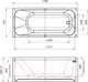 Миниатюра изображения товара Ванна акриловая Radomir Прованс 170х75 / 1-01-0-0-1-193