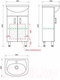 Миниатюра изображения товара Тумба под умывальник Какса-А Лайт 45