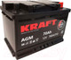 Миниатюра изображения товара Автомобильный аккумулятор KrafT AGM 70 R / AGM-L3 (70 А/ч)