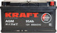 Миниатюра изображения товара Автомобильный аккумулятор KrafT AGM 95 R / AGM-L5 (95 А/ч)