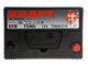 Миниатюра изображения товара Автомобильный аккумулятор KrafT EFB Asia 75 JR с бортом / EFB-D26 (75 А/ч)