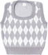 Миниатюра изображения товара Жилет детский Amarobaby Knit Romb / AB-OD23-KNIT10R/1100-140 (серый/белый, р.140)