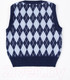 Миниатюра изображения товара Жилет детский Amarobaby Knit Romb / AB-OD23-KNIT10R/2019-152 (синий/голубой, р.152)