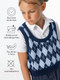 Миниатюра изображения товара Жилет детский Amarobaby Knit Romb / AB-OD23-KNIT10R/2019-152 (синий/голубой, р.152)