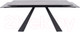 Миниатюра изображения товара Обеденный стол Signal Salvadore Ceramic раскладной 180-260x90 (серый мрамор/черный матовый)