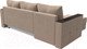 Миниатюра изображения товара Диван угловой Лига Диванов Валенсия Лайт левый (велюр бежевый)