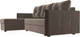 Миниатюра изображения товара Диван угловой Лига Диванов Валенсия Лайт левый (велюр коричневый)