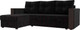 Миниатюра изображения товара Диван угловой Лига Диванов Валенсия Лайт левый (велюр черный)