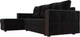 Миниатюра изображения товара Диван угловой Лига Диванов Валенсия Лайт левый (велюр черный)