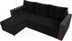 Миниатюра изображения товара Диван угловой Лига Диванов Валенсия Лайт левый (велюр черный)