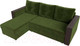 Миниатюра изображения товара Диван угловой Лига Диванов Валенсия Лайт левый (микровельвет зеленый)