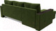 Миниатюра изображения товара Диван угловой Лига Диванов Валенсия Лайт левый (микровельвет зеленый)