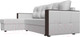 Миниатюра изображения товара Диван угловой Лига Диванов Валенсия Лайт левый (экокожа белый)