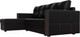 Миниатюра изображения товара Диван угловой Лига Диванов Валенсия Лайт левый (экокожа черный)