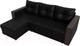 Миниатюра изображения товара Диван угловой Лига Диванов Валенсия Лайт левый (экокожа черный)
