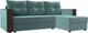 Миниатюра изображения товара Диван угловой Лига Диванов Валенсия Лайт правый (велюр бирюзовый)