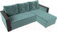 Миниатюра изображения товара Диван угловой Лига Диванов Валенсия Лайт правый (велюр бирюзовый)