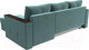 Миниатюра изображения товара Диван угловой Лига Диванов Валенсия Лайт правый (велюр бирюзовый)