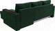 Миниатюра изображения товара Диван угловой Лига Диванов Валенсия Лайт правый (велюр зеленый)