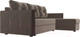 Миниатюра изображения товара Диван угловой Лига Диванов Валенсия Лайт правый (велюр коричневый)