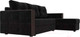 Миниатюра изображения товара Диван угловой Лига Диванов Валенсия Лайт правый (велюр черный)