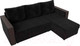 Миниатюра изображения товара Диван угловой Лига Диванов Валенсия Лайт правый (велюр черный)